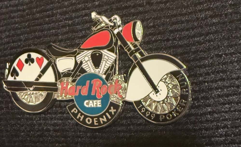 Hard Rock Cafe Phoenix 1999 Poker Run Motorcycle Pin